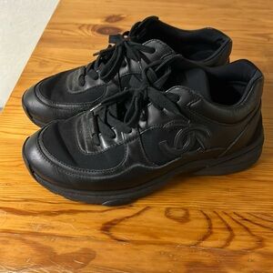 Chanel sneakers- uniform sneakers. 
Black runners size 37.5